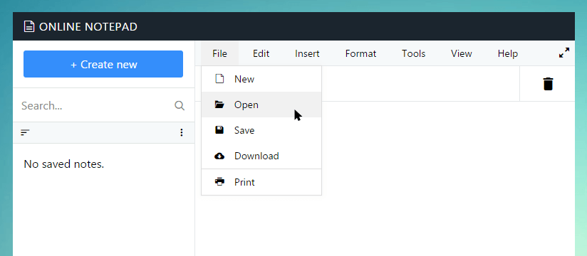 Open text file in Upmedia